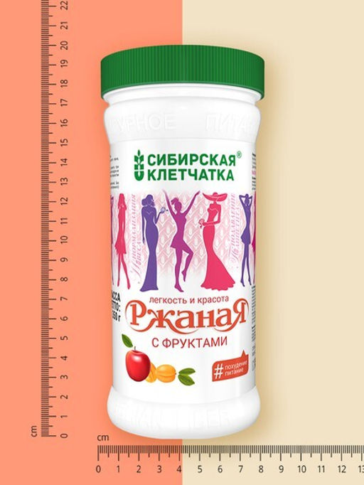 Ржаная с фруктами, Клетчатка Сибирская, 350 г
