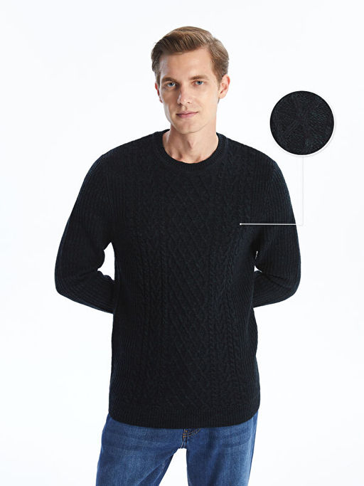 Bisiklet Yaka Erkek Triko Kazak