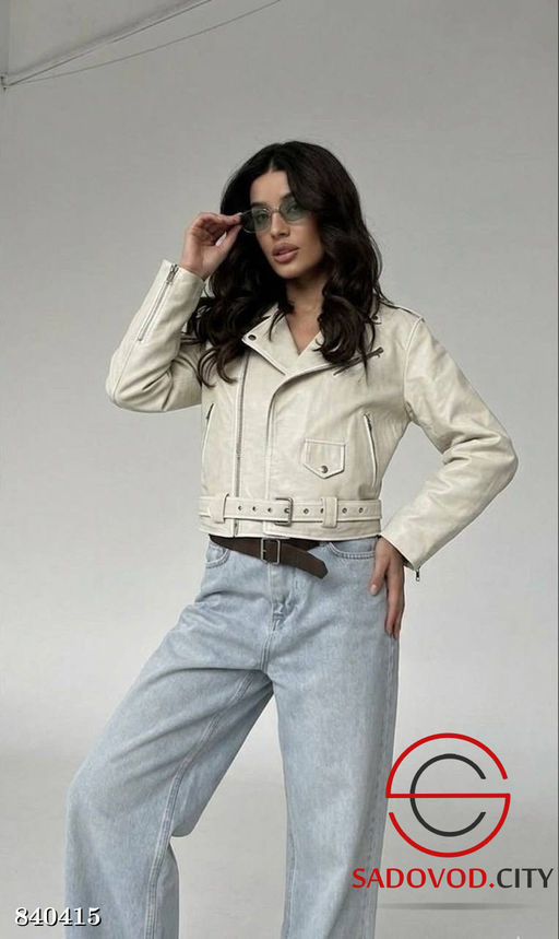 Кожаная косуха весенняя - Bruno фото 3