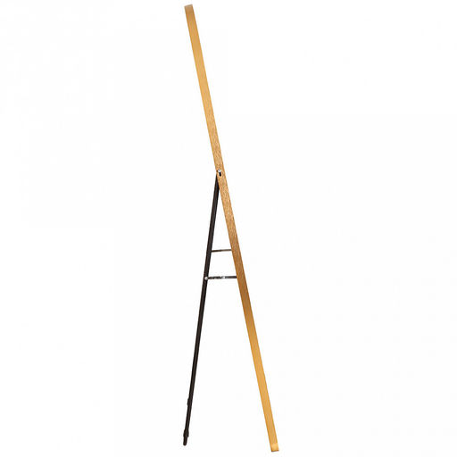 Зеркало напольное, настенное, интерьерное 50х160см, в полный рост, арочная форма, алюминиевая рама ширина 2,7см, цвет - золото, U-образная металлическая подставка, в коробке (Китай)