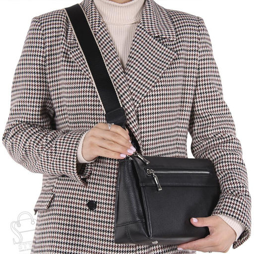 Сумка женская кожаная 6065VG black Vitelli Grassi  в Новосибирске