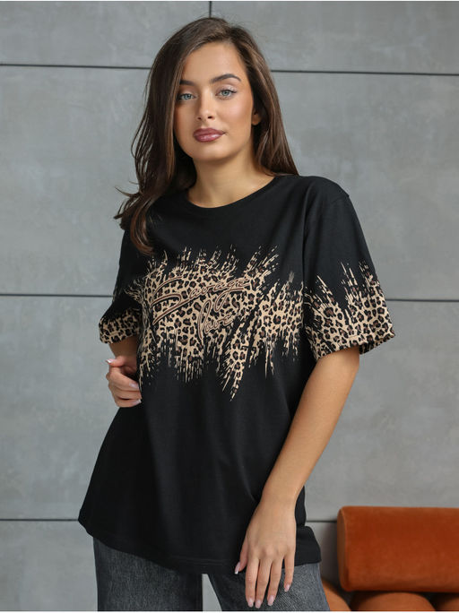 Футболка "Саваж" черный женская