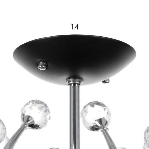 Светильник потолочный BayerLux «Марианна», люстра 8хЕ27, 40 Вт, чёрный, 77×77×33 см