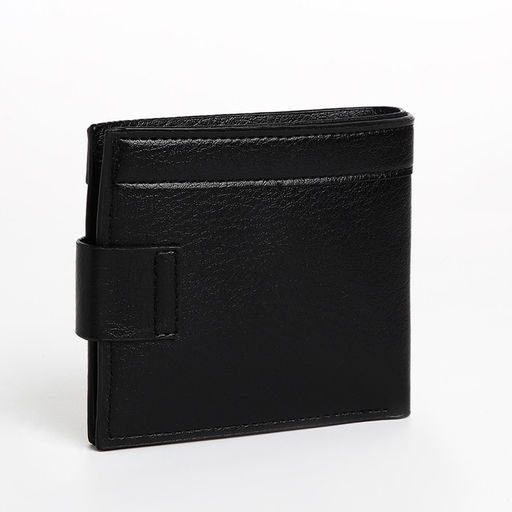 Портмоне мужское на магните, отдел для купюр, для карт, для монет, чёрное