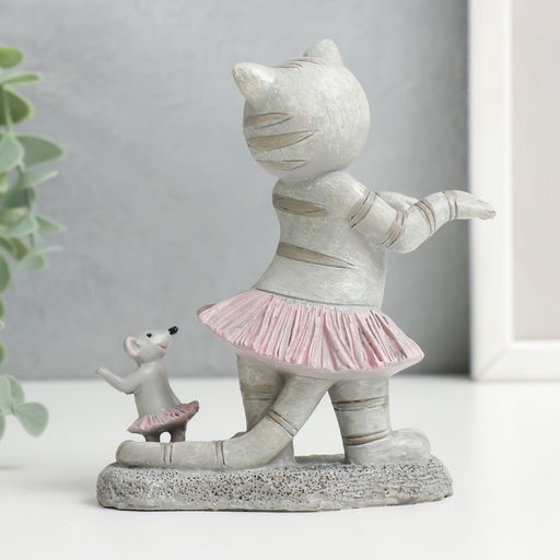 Фигурка полистоун «Кот и мышка: гавайские танцы», 11.5×5×10.5 см