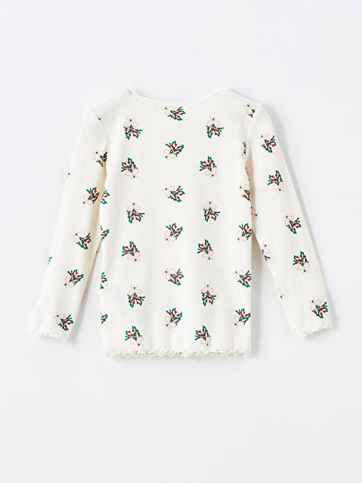 Beli Lastikli Y?lba?? Temal? K?z ?ocuk Pijama ?st - Waikiki фото 2