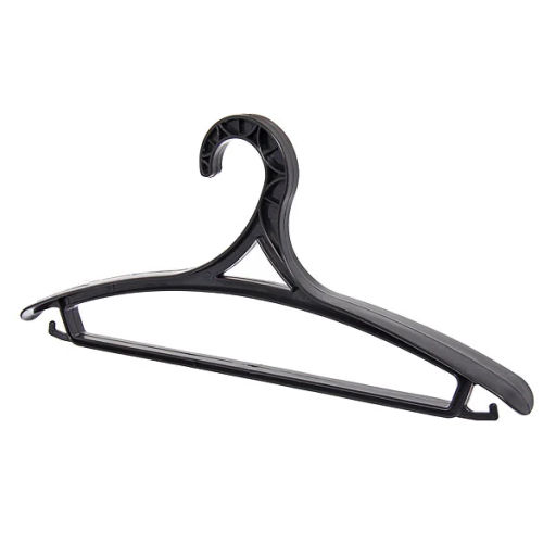 Цена за 10 шт. Плечики для верхней одежды 1шт "ЭКСПЕРТХАУС", цвет черный, 44-46р С518