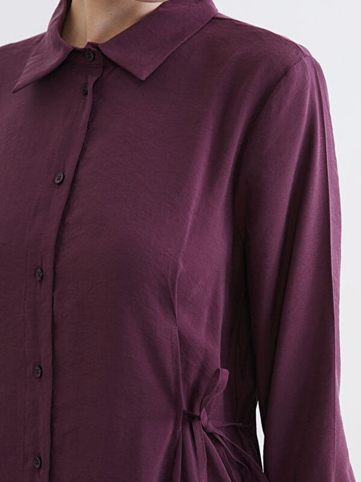 Beli Ba?lamal? Modal Kar???ml? G?mlek Elbise