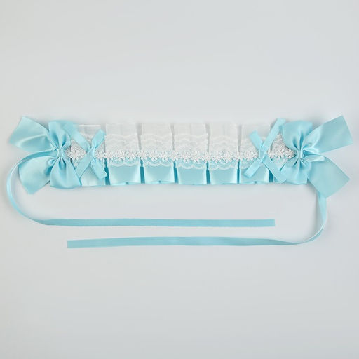 Карнавальная повязка Лолита, голубая с белым кружевом