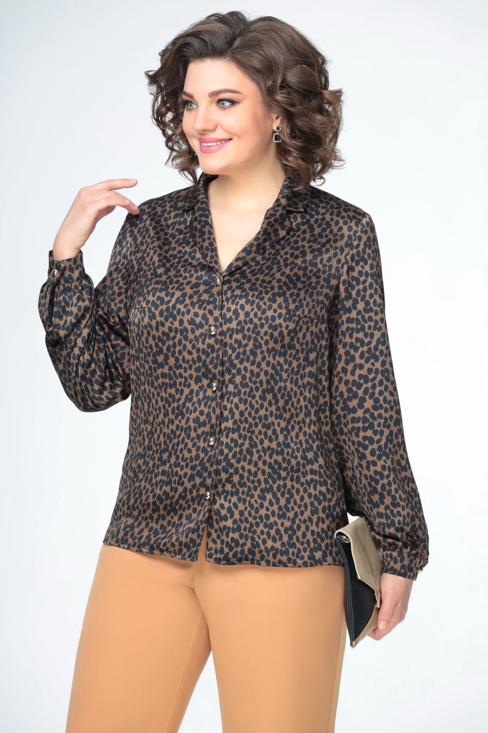 Блуза Swallow 803.2 черный+серебряный узор фото 490