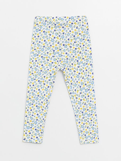 Beli Lastikli Bask?l? K?z Bebek Tayt 2li