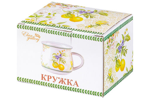 Кружка 250 мл 11*8,5*7 см Лимоны, бочонок, NEW BONE CHINA - Elan gallery фото 8