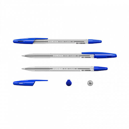 Цена за 24 шт. Набор из 4 ручек шариковых ErichKrause R-301 Stick Classic 1.0, цвет чернил: синий, черный, красный, зеленый (в пакете)