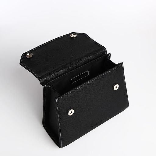 Сумка женская TEXTURA, мессенджер, средний размер, цвет чёрный фото 6