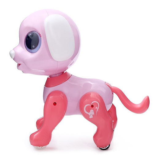 Робот собака радиоуправляемый Питомец WOOW TOYS, на пульте управления, интерактивный: звук, свет, танцующий, на аккумуляторе, розовый - IQ BOT фото 6