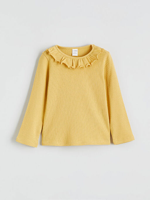 F?rf?r Yaka Detayl? K?z ?ocuk Fitilli Ti??rt