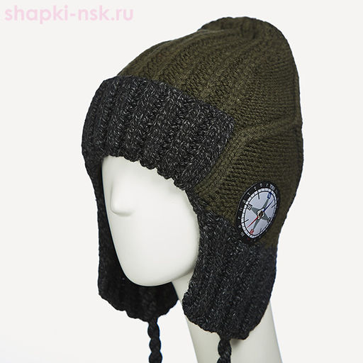 7987 Ушанка для мальчика флис (50-54)