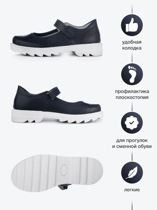 TS-322(24) Туфли цвет темно-синий - Bottilini фото 8