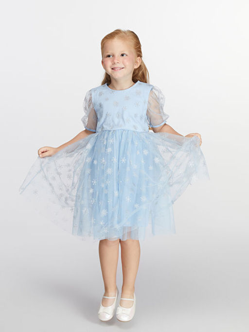 Bisiklet Yaka K?z ?ocuk T?t? Elbise