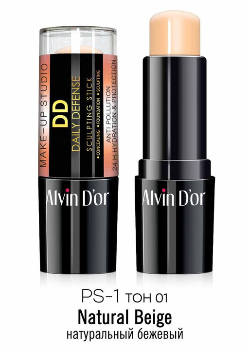 Alvin Dor PS-1 Корректор-стик DD 3х1daily defence тон 01 натуральный бежевый 9гр