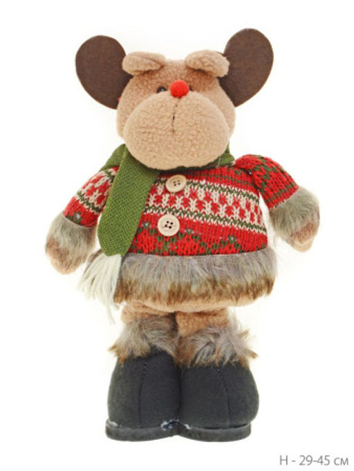 Новогоднее украшение Олень на телескопических ножках 30/45 см / NY202107 /уп 50/ - Галеонтрейд фото 2