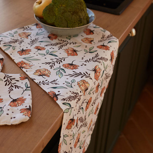 Полотенце Доляна Oleander 35х60 см, 100% хлопок, рогожка 164 г/м2  фото 6