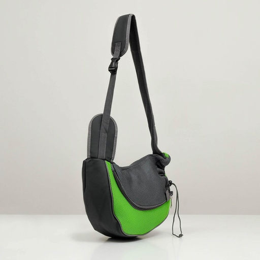 Сумка-переноска Слинг для животных, 37 х 20 см , зеленая - Пижон фото 3