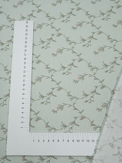 Сатин Элегия цветения - бутончики, (комп), ш.2.35м, хлопок-100%, 110гр/м.кв - Купава фото 4