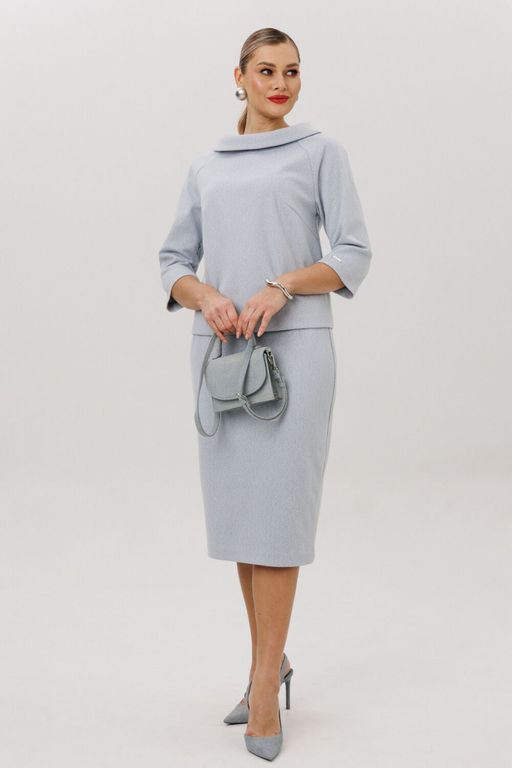 Костюм Anastasia 1163 серо-голубой