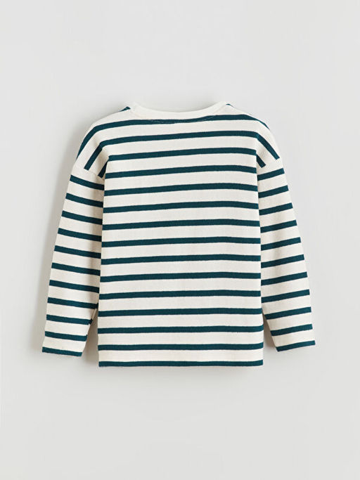 Bisiklet Yaka ?izgili Erkek ?ocuk Ti??rt