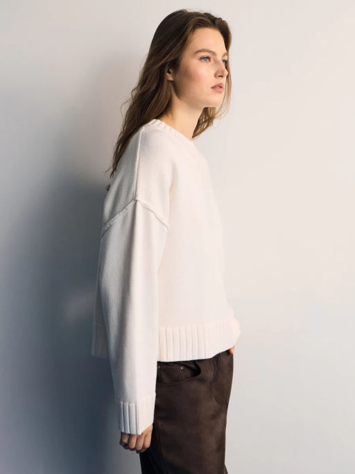 Вязанный джемпер с хлопком в составе / Zarina  фото 5