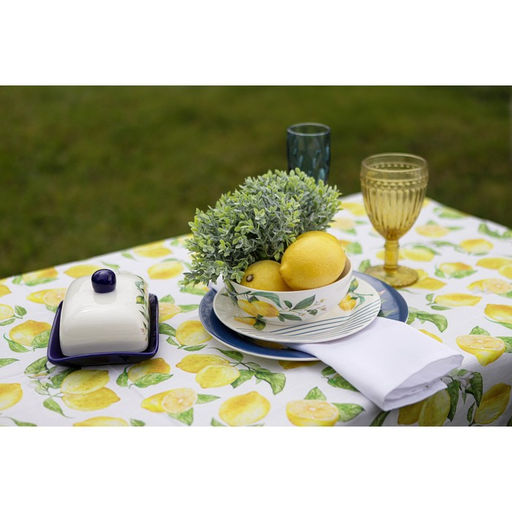 Маслёнка Доляна «Лимон», 17×12×8,5 см, доломит, белая