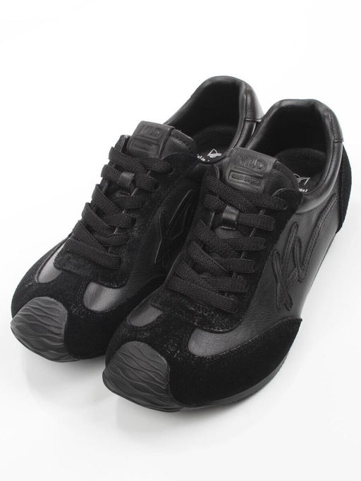 03-A885-1 BLACK Кроссовки женские (натуральная кожа, натуральная замша)