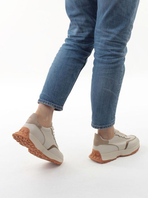 03-YC353-1 BEIGE Кроссовки женские (натуральная кожа)