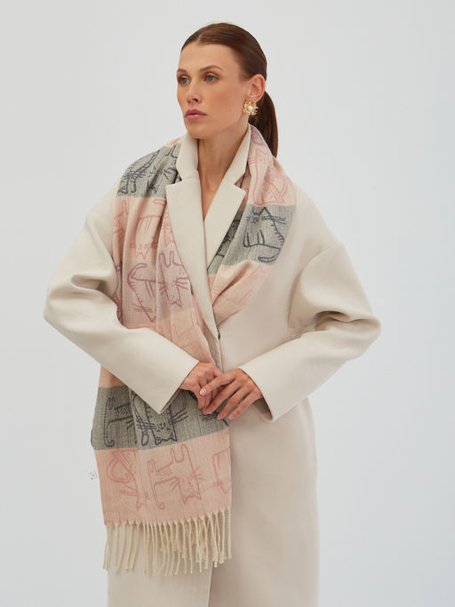 В составе шерсть. Большой теплый двусторонний палантин - Tantino фото 7