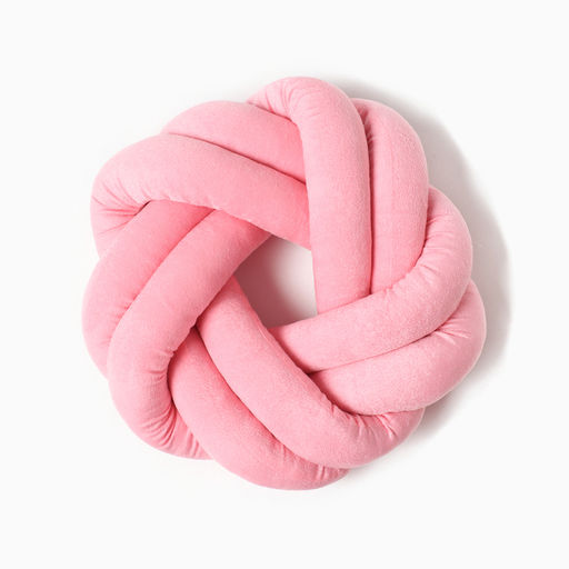 Подушка-узел Этель, d=33см, цвет розовый, велюр  фото 5