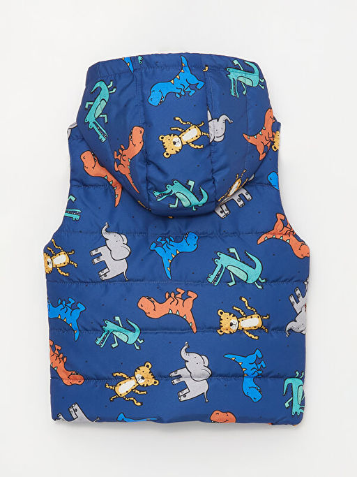 Kap??onlu Bask?l? Erkek Bebek ?i?me Yelek - Waikiki фото 2