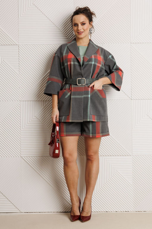 Костюм Mubliz 304 серая клетка