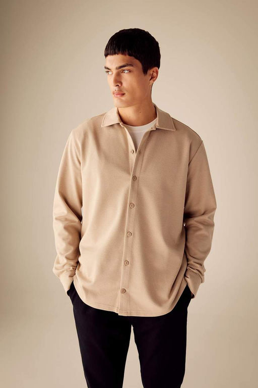 Рубашка стандартного кроя с длинным рукавом - Defacto фото 3