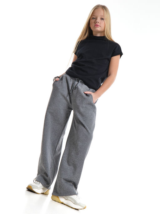 Брюки для девочки 33-7494 серый - Mini maxi фото 11