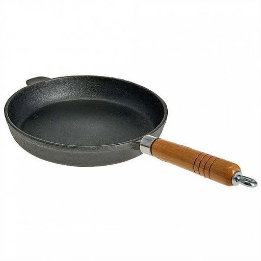BE-4540/24 Сковорода чугун с дерев ручкой д=24 см (8) - Delta фото 4