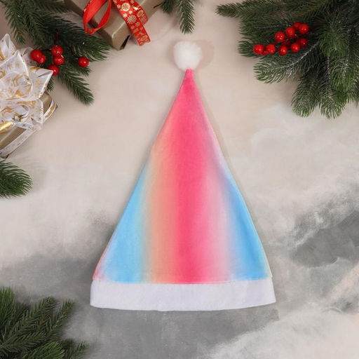 Колпак новогодний Градиент 28х39 см розово-голубой - Зимнее волшебство фото 4