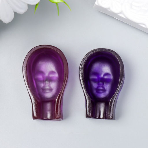 Молд пластик «Фактура головы», 5×3 см, МИКС