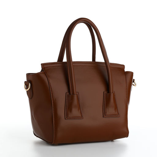 Сумка женская мессенджер на магните, 35×15×23 см, коричневая