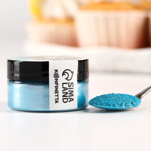 Глиттер кандурин Голубой для десертов и напитков, водорастворимый, 5 г. - KONFINETTA фото 5