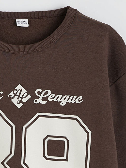 Bask?l? Erkek ?ocuk Sweatshirt