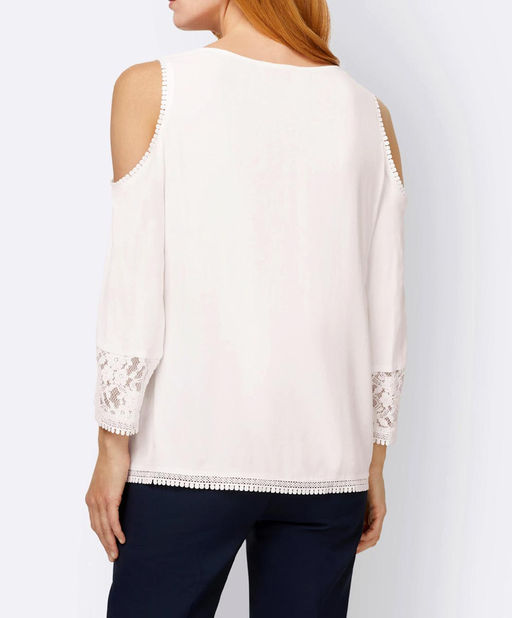 Блузка, экрю - Linea tesini фото 4