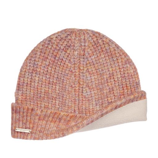 Шапка SEEBERGER арт. 18206-0 TURN-UP BEANIE (ярко-розовый)