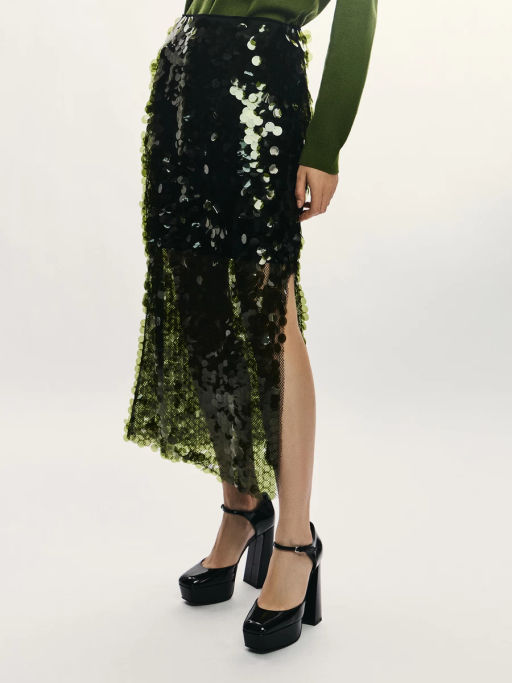 Юбка прямого кроя с пайетками / Zarina