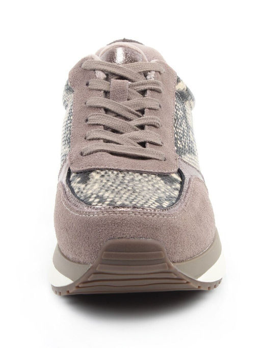 04-PCML20-2 GREY Кроссовки демисезонные женские (натуральная замша, натуральная кожа, текстиль)